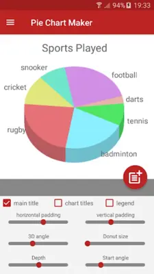 Pie Chart Maker android App screenshot 10