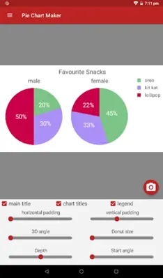 Pie Chart Maker android App screenshot 7